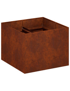 Vaso da giardino Ruggine 80 x 80 x 60 cm Acciaio Corten 2