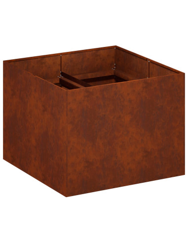 Vaso da giardino Ruggine 80 x 80 x 60 cm Acciaio Corten