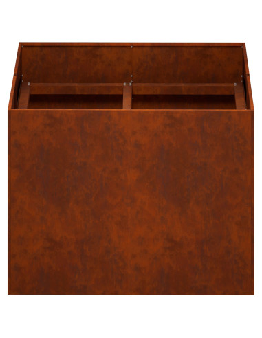 Vaso da giardino Ruggine 80 x 80 x 60 cm Acciaio Corten