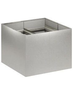 Vaso da giardino Argento 80 x 80 x 60 cm Acciaio Inox 2