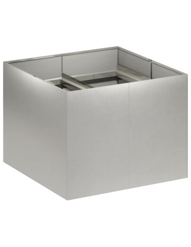 Vaso da giardino Argento 80 x 80 x 60 cm Acciaio Inox