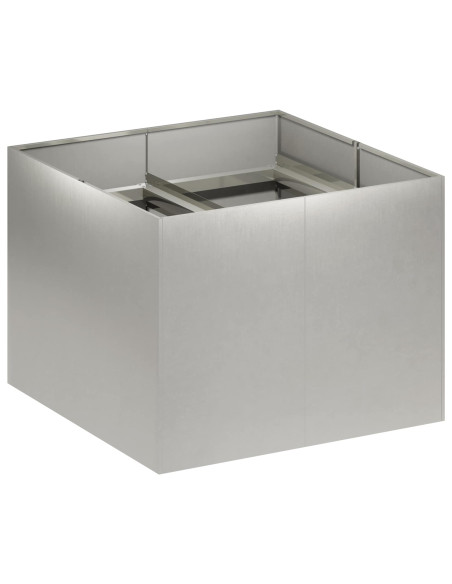 Vaso da giardino Argento 80 x 80 x 60 cm Acciaio Inox