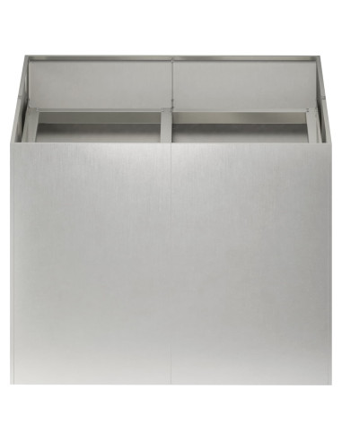 Vaso da giardino Argento 80 x 80 x 60 cm Acciaio Inox