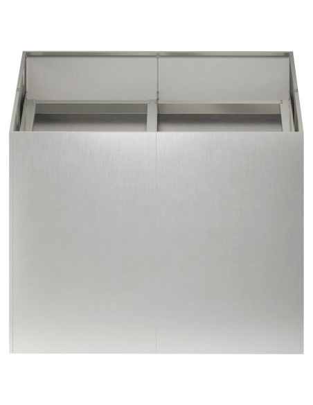 Vaso da giardino Argento 80 x 80 x 60 cm Acciaio Inox