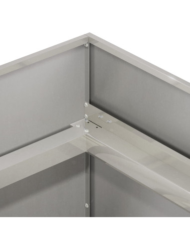 Vaso da giardino Argento 80 x 80 x 60 cm Acciaio Inox