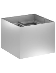 Vaso da giardino Argento 80 x 80 x 60 cm Acciaio zincato 2