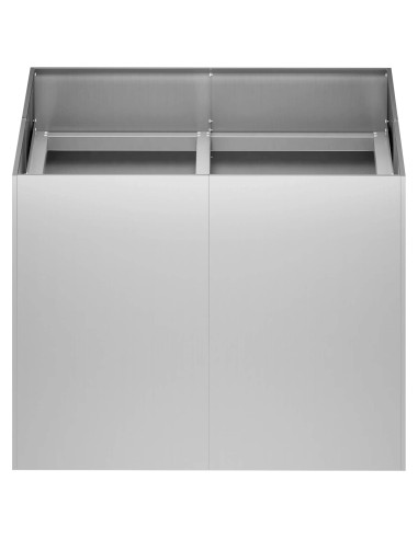 Vaso da giardino Argento 80 x 80 x 60 cm Acciaio zincato