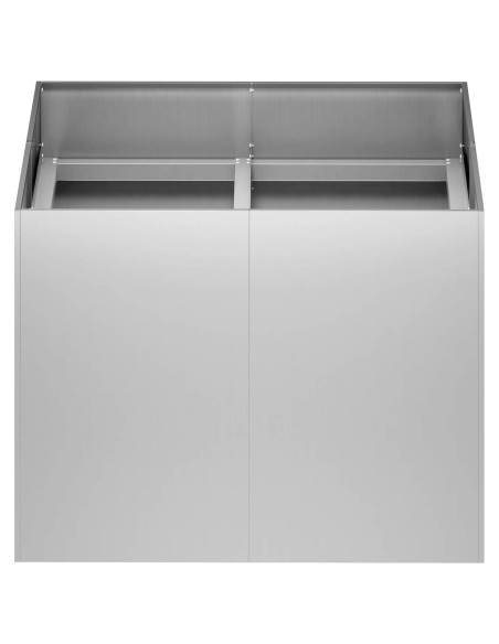 Vaso da giardino Argento 80 x 80 x 60 cm Acciaio zincato