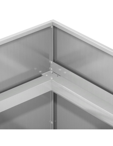 Vaso da giardino Argento 80 x 80 x 60 cm Acciaio zincato