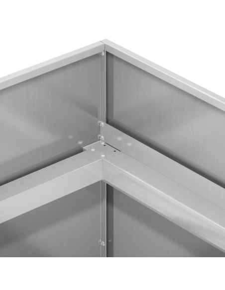 Vaso da giardino Argento 80 x 80 x 60 cm Acciaio zincato