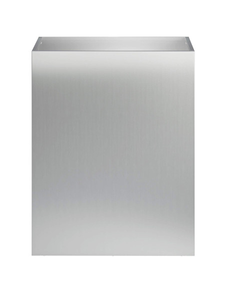 Vaso da giardino 2 pz Argento 40 x 30 x 40 cm Acciaio zincato