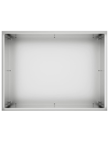 Vaso da giardino 2 pz Argento 40 x 30 x 40 cm Acciaio zincato