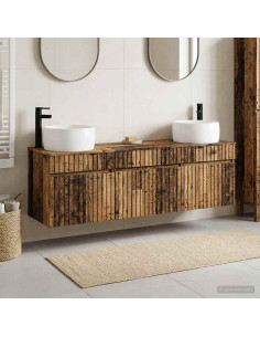 Set di Armadi da Bagno 3 pz Legno antico 49 x 44,5 x 66 cm