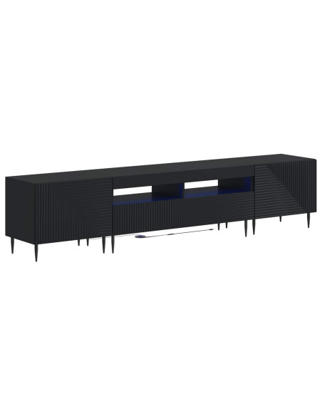 Mobile TV LED a 3 pezzi Nero Legno ingegnerizzato