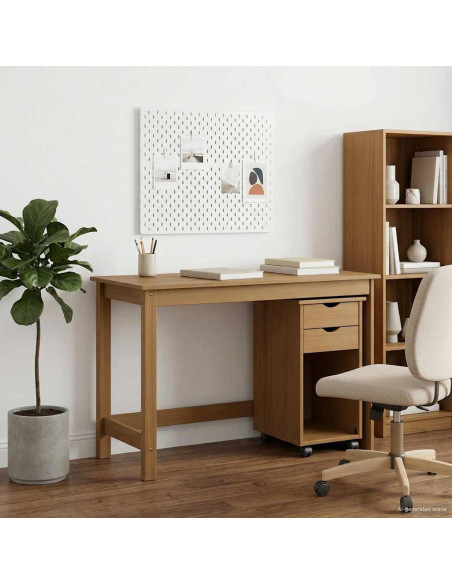 Set di Scrivania e Armadietto 2 pz Marrone Miele