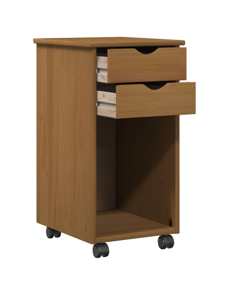 Set di Scrivania e Armadietto 2 pz Marrone Miele