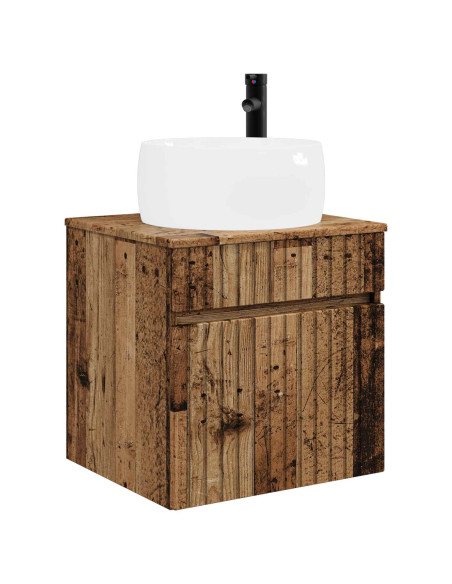 Set di Armadi da Bagno 3 pz Legno antico 49 x 44,5 x 66 cm