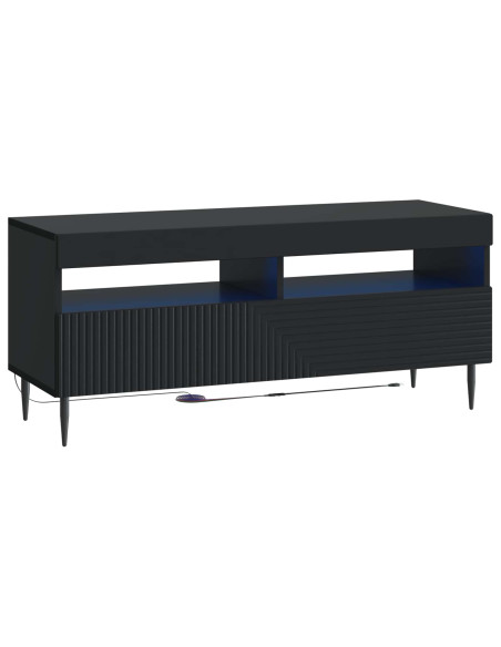 Mobile TV LED a 3 pezzi Nero Legno ingegnerizzato