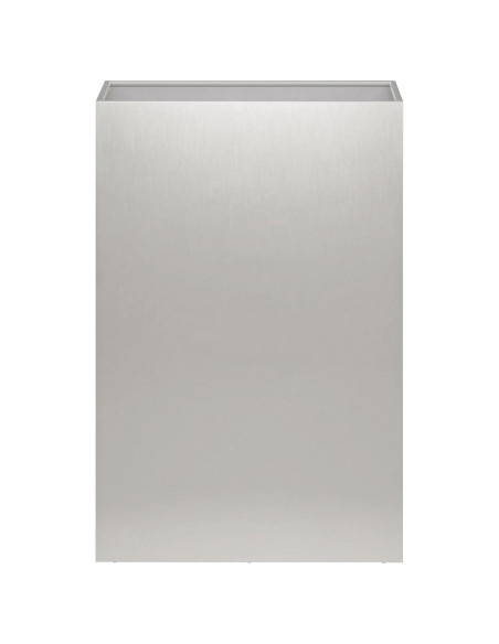 Vaso da giardino 2 pz Argento 50 x 40 x 75 cm Acciaio Inox