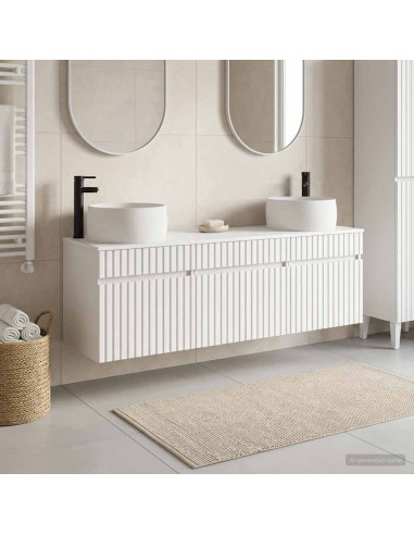 Set di Armadi da Bagno 3 pz Bianco 49 x 44,5 x 66 cm
