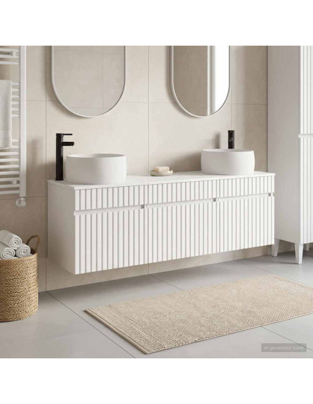 Set di Armadi da Bagno 3 pz Bianco 49 x 44,5 x 66 cm