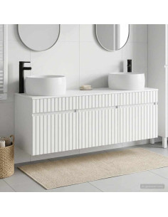 Set di Armadi da Bagno 3 pz Bianco Lucido 49 x 44,5 x 66 cm