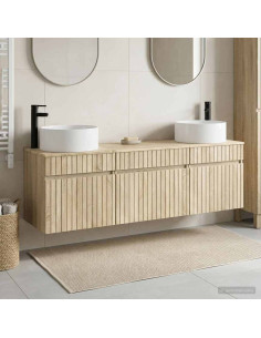 Set di Armadi da Bagno 3 pz Rovere Sonoma 49 x 44,5 x 65,5 cm