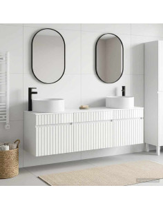 Set di Armadi da Bagno 3 pz Bianco Lucido 49 x 44,5 x 65,5 cm