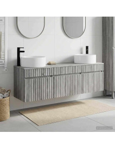 Set di Armadi da Bagno 3 pz Sonoma grigio 49 x 44,5 x 65,5 cm
