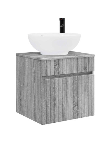 Set di Armadi da Bagno 3 pz Sonoma grigio 49 x 44,5 x 66,5 cm
