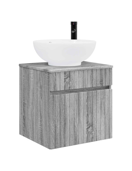 Set di Armadi da Bagno 3 pz Sonoma grigio 49 x 44,5 x 66,5 cm