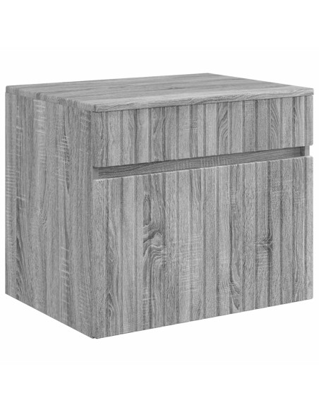 Set di Armadi da Bagno 3 pz Sonoma grigio 49 x 44,5 x 66,5 cm