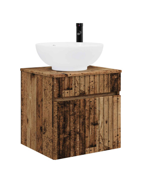 Set di Armadi da Bagno 3 pz Legno antico 49 x 44,5 x 66,5 cm