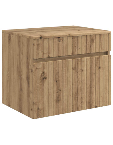 Set di Armadi da Bagno 3 pz Rovere Artigianale