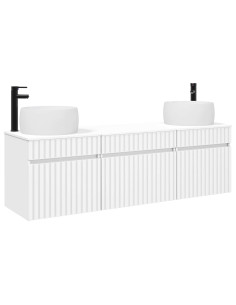 Set di Armadi da Bagno 3 pz Bianco 49 x 44,5 x 66 cm 2