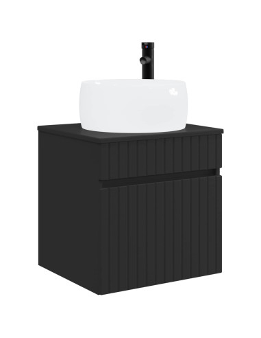 Set di Armadi da Bagno 3 pz Nero 49 x 44,5 x 66 cm