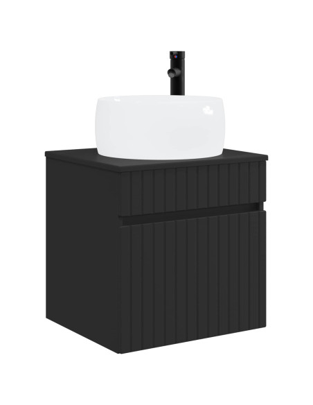 Set di Armadi da Bagno 3 pz Nero 49 x 44,5 x 66 cm