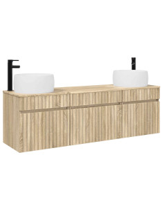 Set di Armadi da Bagno 3 pz Rovere Sonoma 49 x 44,5 x 66 cm 2