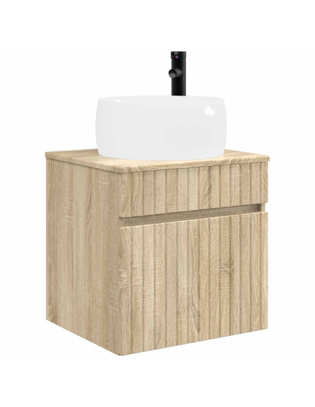 Set di Armadi da Bagno 3 pz Rovere Sonoma 49 x 44,5 x 66 cm