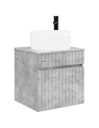 Set di Armadi da Bagno 3 pz Grigio Cemento 49 x 44,5 x 66 cm