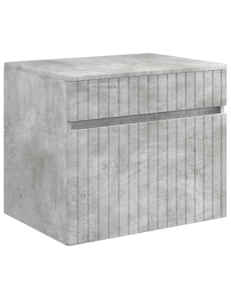 Set di Armadi da Bagno 3 pz Grigio Cemento 49 x 44,5 x 66 cm