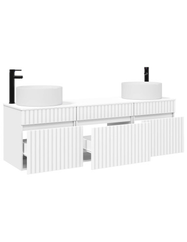 Set di Armadi da Bagno 3 pz Bianco 49 x 44,5 x 65,5 cm