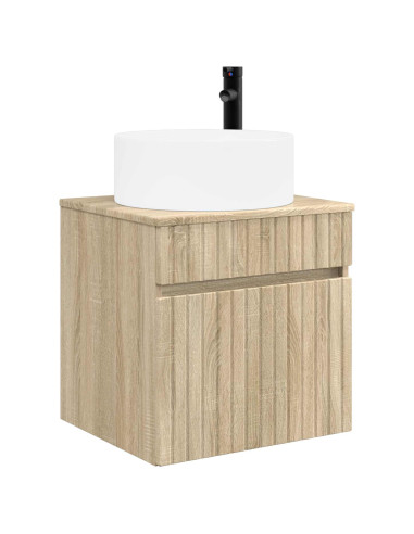 Set di Armadi da Bagno 3 pz Rovere Sonoma 49 x 44,5 x 65,5 cm