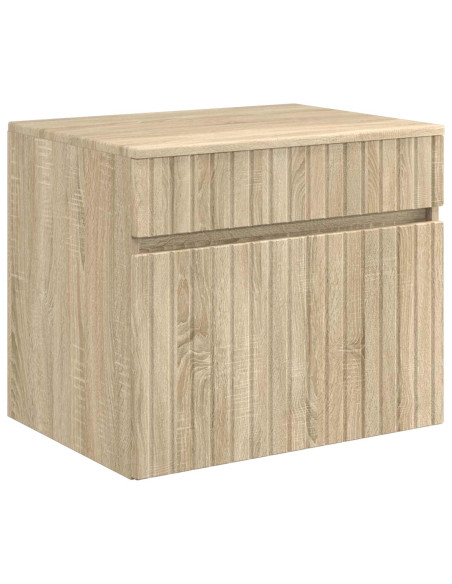 Set di Armadi da Bagno 3 pz Rovere Sonoma 49 x 44,5 x 65,5 cm