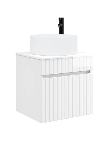 Set di Armadi da Bagno 3 pz Bianco Lucido 49 x 44,5 x 65,5 cm