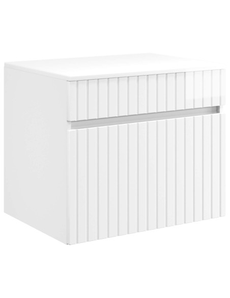 Set di Armadi da Bagno 3 pz Bianco Lucido 49 x 44,5 x 65,5 cm