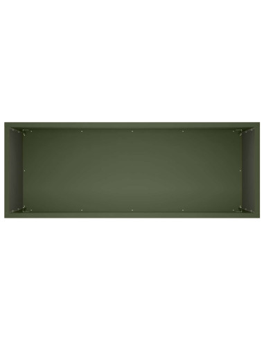 Vaso da giardino 2 pz Verde Oliva 80 x 40 x 50 cm