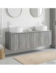 Set di Armadi da Bagno 3 pz Sonoma grigio 49,5 x 44,5 x 65,5 cm