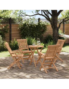 Set da Giardino 3 pz Marrone Legno Teak Massello