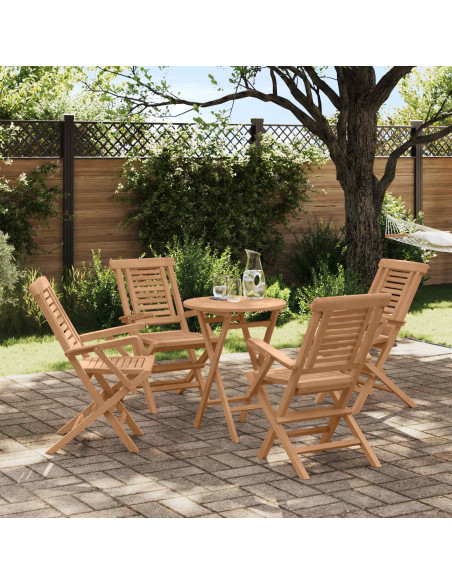 Set da Giardino 3 pz Marrone Legno Teak Massello